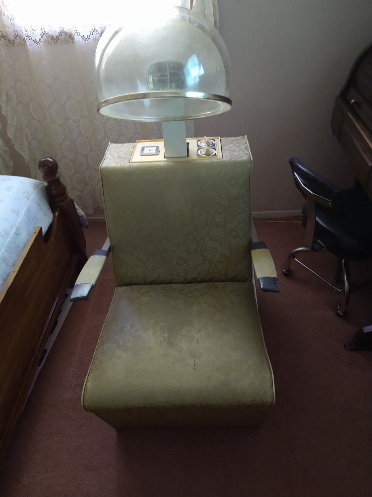 Vintage Helen Curtis Salon Hair Drying Chair