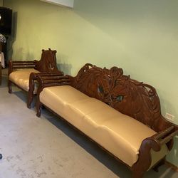 Solid Wood Rustic 3 Piece Couch’s