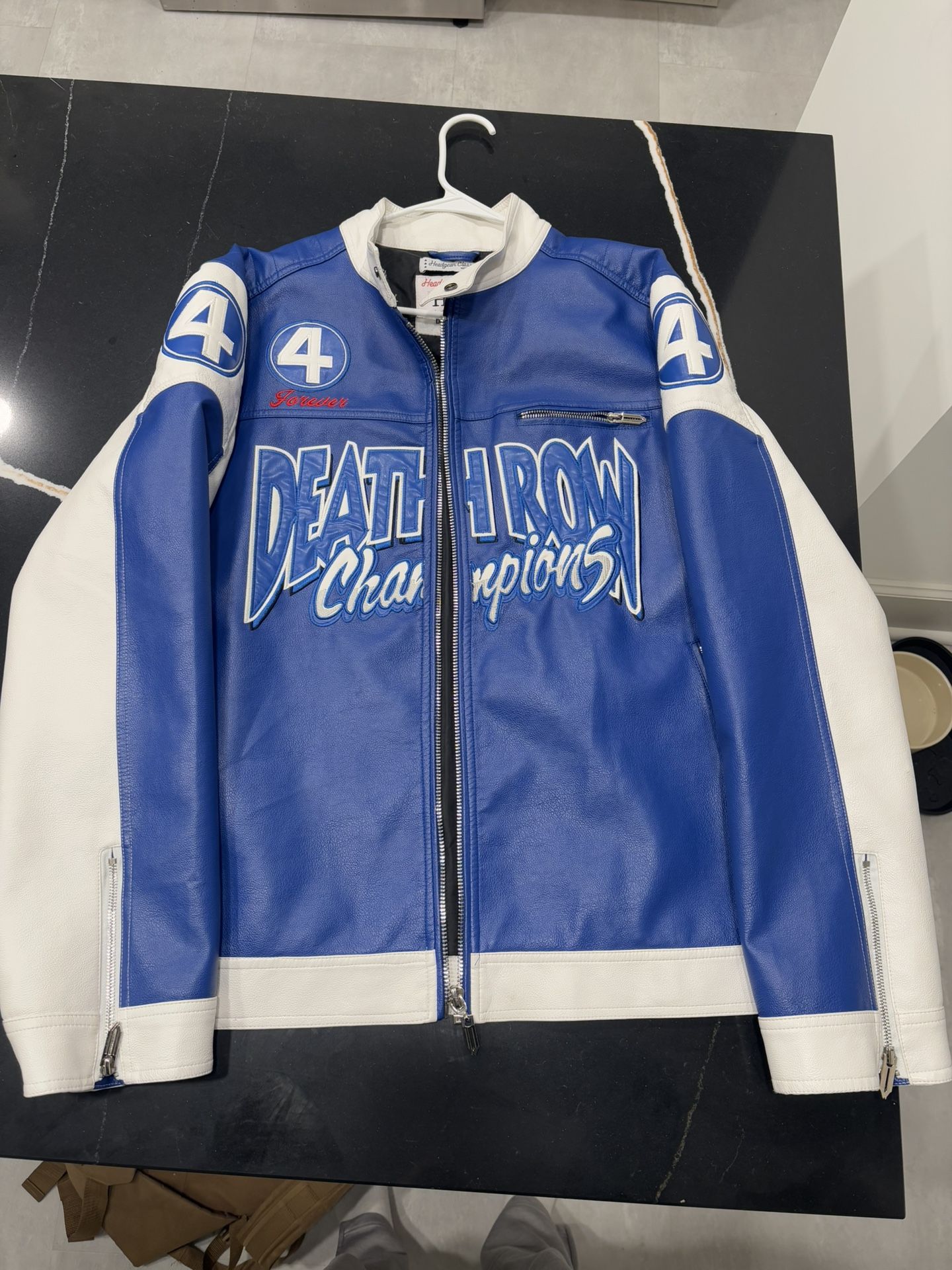 deathrow blue leather jacket
