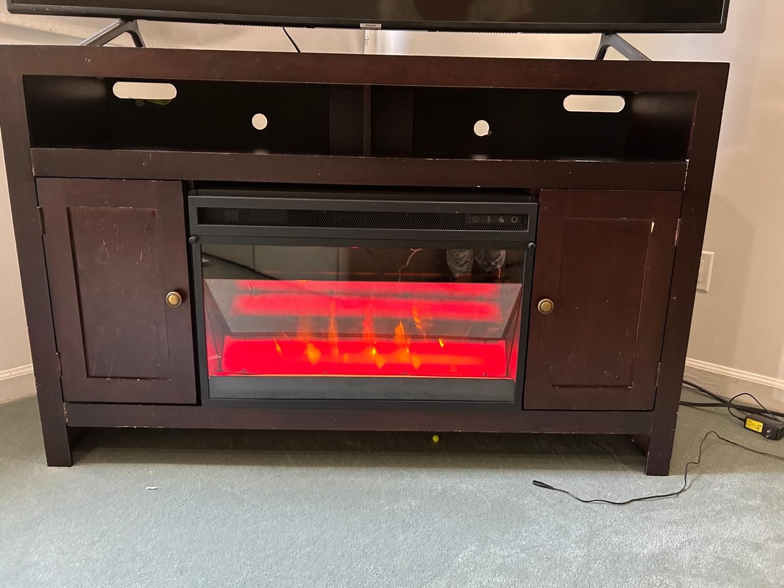 Entertainment Center/tv Stand With Fire Place Cold/heat