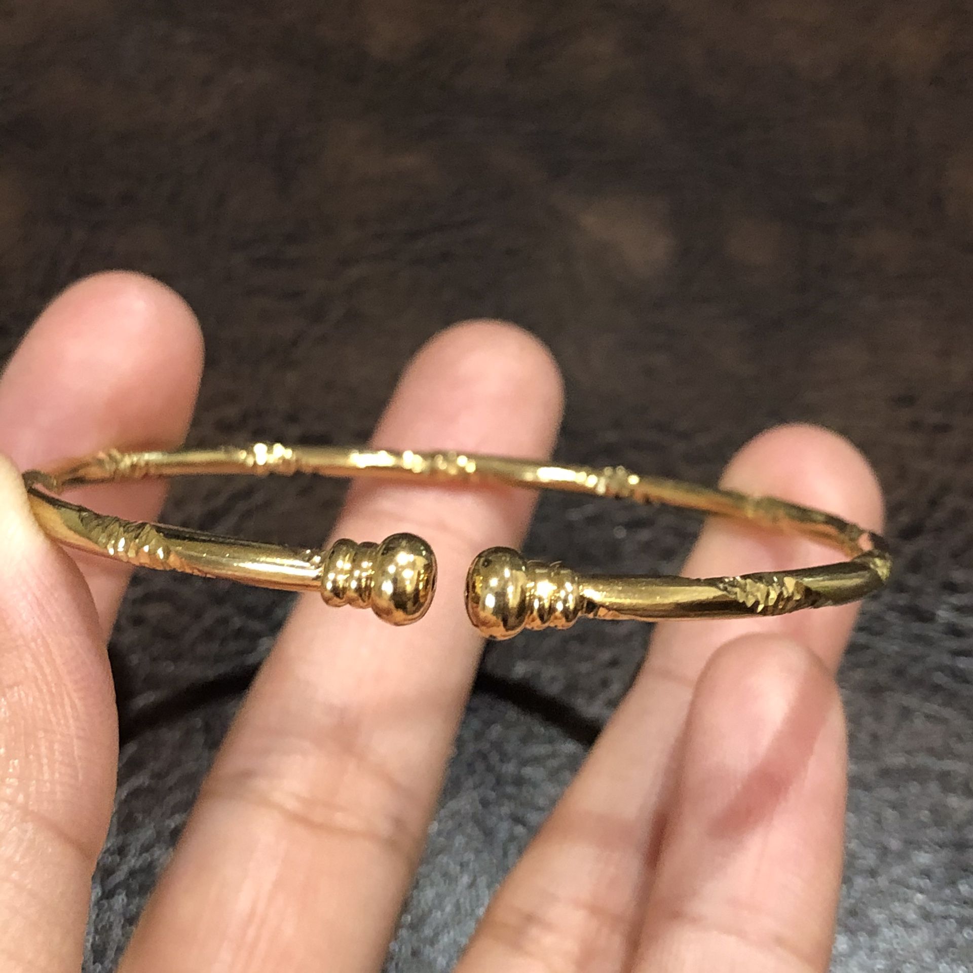 Gold Plated Cuff Bangle Bracelet 