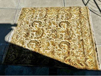 Vintage Traditional Hand-Knotted Wool Oushak Ziegler Style Rug  (9x8)