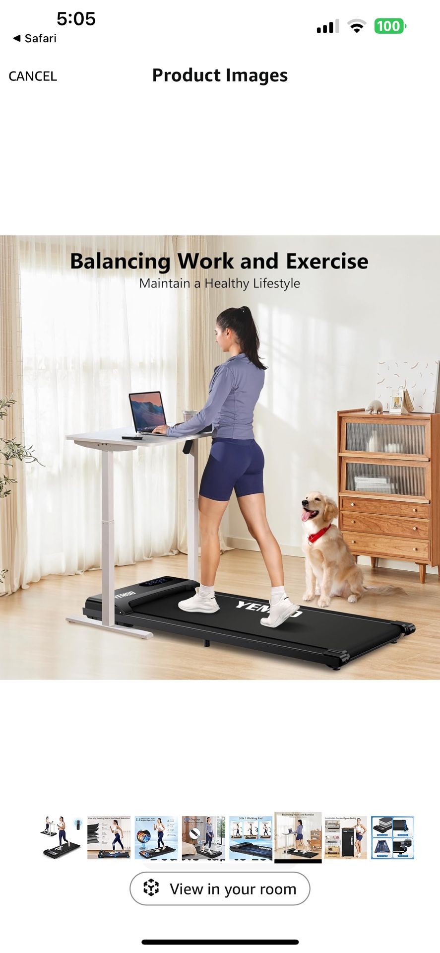 Walking Pad Treadmill 330 lb Capacity, 3 in 1 Portable Under Desk Treadmill for Home and Office with Remote Control, LED Display Retails