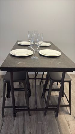Industrial style counter height table