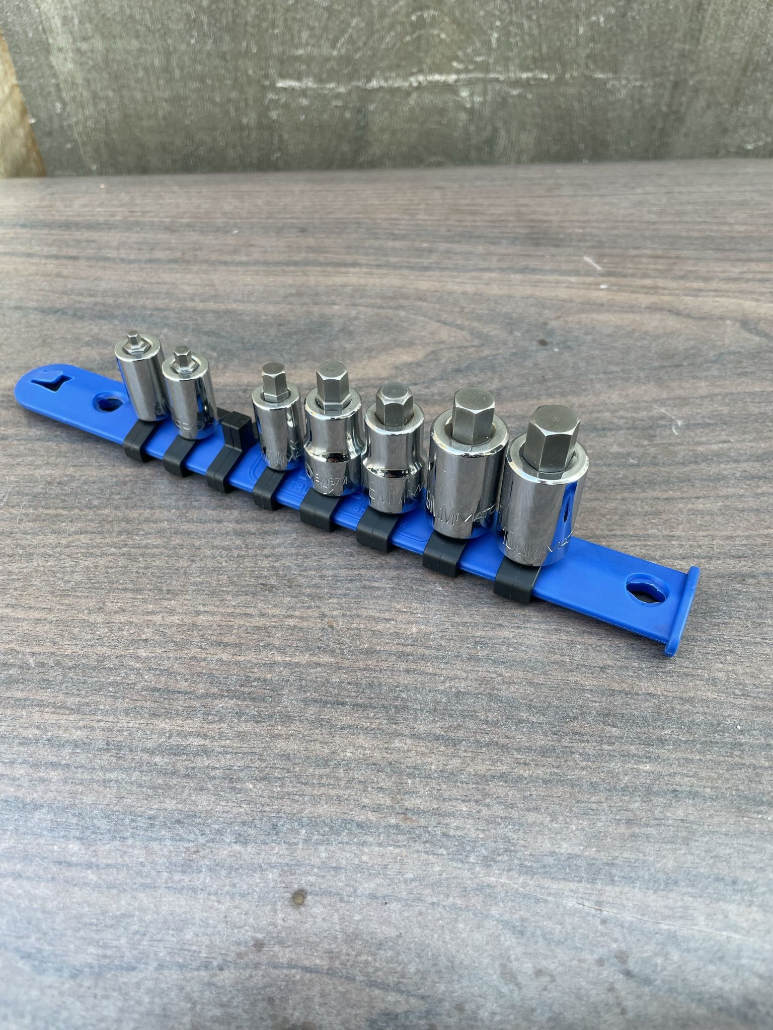 Snap On 8 pc Combination Drive Metric Hex Bit Stubby Socket Driver 