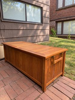 Solid Teak 80 Gallon Storage Trunk
