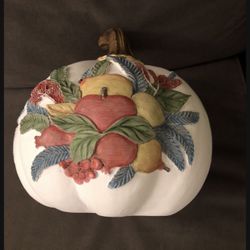 White Resin Pumpkin