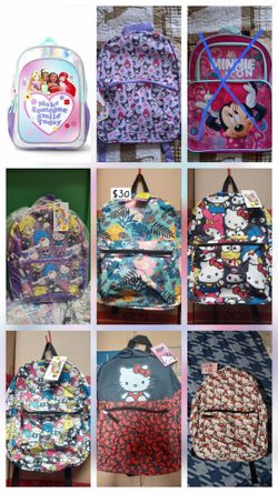 Stitch,  Hello Kitty And Friends, Minnie Mouse,  Kuromi, Princess  Each $30