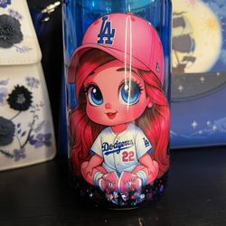 Snow Globe Tumbler / dodgers / Litter Mermaid/ Vasos / Glitter / Disney / Princess 