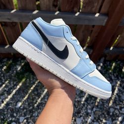 Jordan 1 Low Ice Blue Black (Size 7Y)