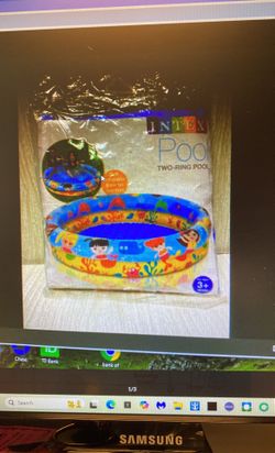 Intex, Inflatable 2 Ring Pool, brand new