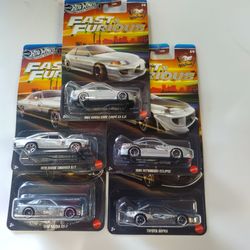 Hot Wheels Fast & Furious Silver Series 5-Car Set