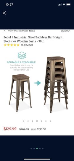 New Stools Set Of 4 Brown