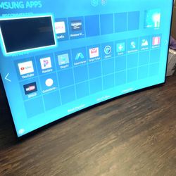 65”Samsung Curved 4K 2160p UHD Smart Tv As Is NO SOUND 