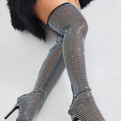 The Ultimate Studded Thigh -High Boots