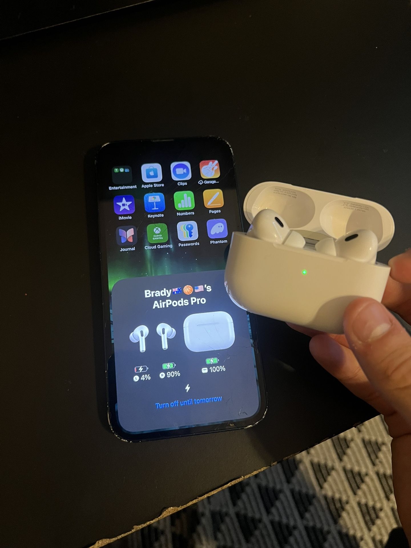 airpod pro 2’s with noise cancellation. Fresh out of the box brand new, never worn.