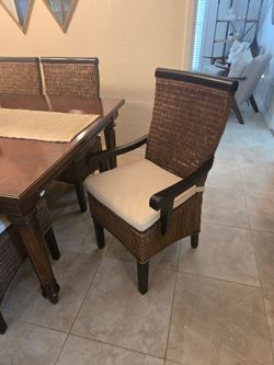 woven chairs set