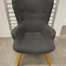 Dark Gray Upholstered Accent Chair