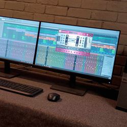 Music Studio Ready Pc , Dual Monitors Production & Recording 