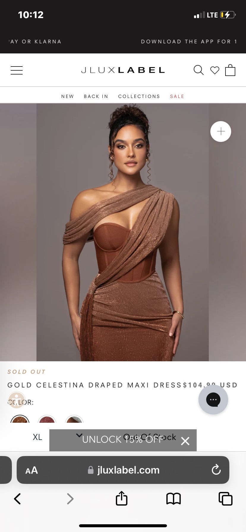 Gold Celestina Maxi Dress for Sale in Whittier, CA - OfferUp