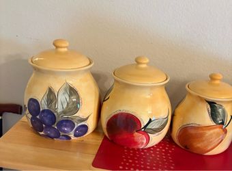 Jars for sugar, flour, etc