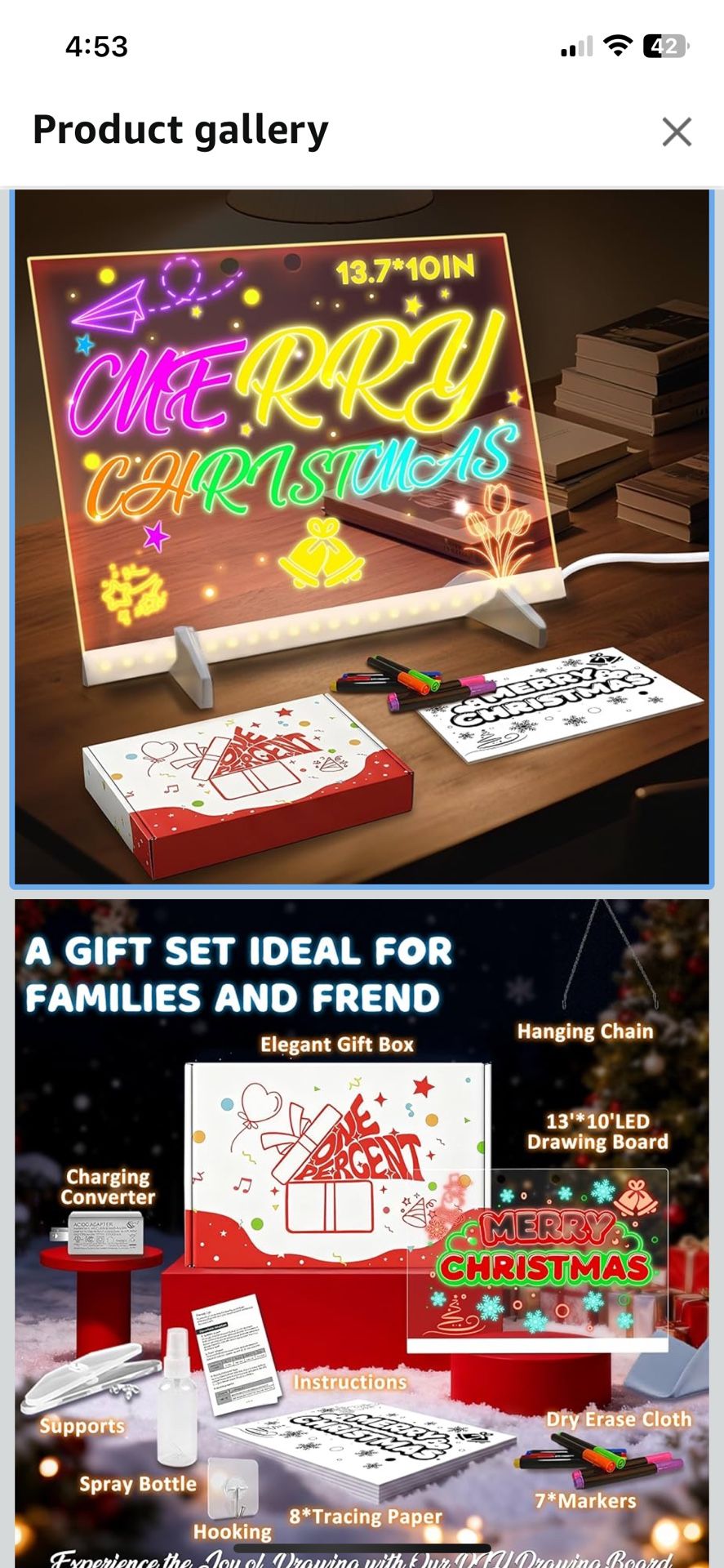 Doodle Glow Board 12.7x10 Drawing Board Brand New