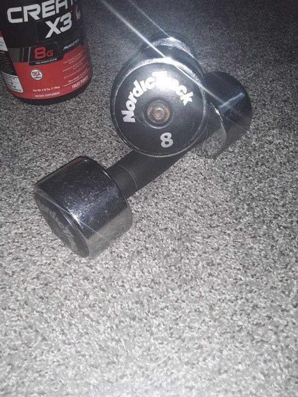 8 Lbs Dumbell Weights