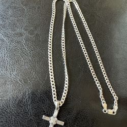 925 sterling silver Necklace With Cross