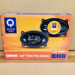 Quantum Car Speakers Set 4x6" 3-Way Coaxial Speaker System 130 Watts QRS46 🚨 Payment Options Available 🚨 No Credit Needed 🚨 
