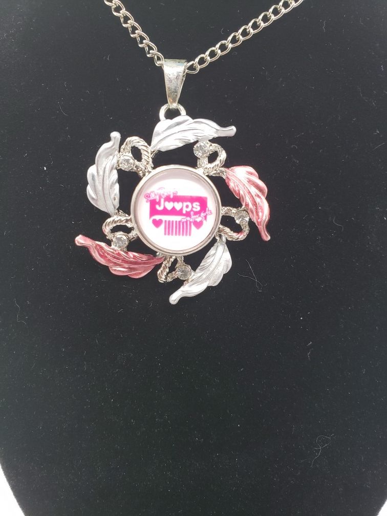 Silly boys jeeps are for girls necklace