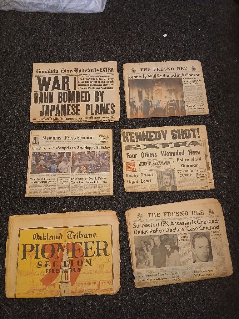 Old Newspapers $ 10 Each