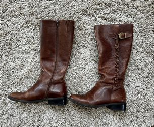 Womens leather brown Boots Size 7