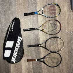 Tennis Rackets And 1 Racket Case