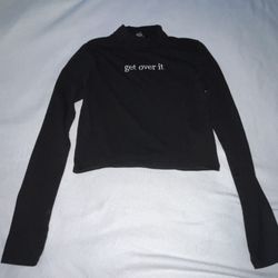 Forever 21 Black Long Sleeve Shirt Top Women Juniors Small S A023
