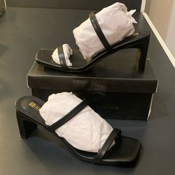  Women's Low Heels: Chunky, Square, Open Toe, Two Strap Slip On 