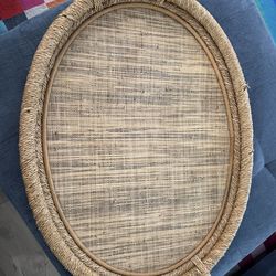 Large Wicker Serving Tray