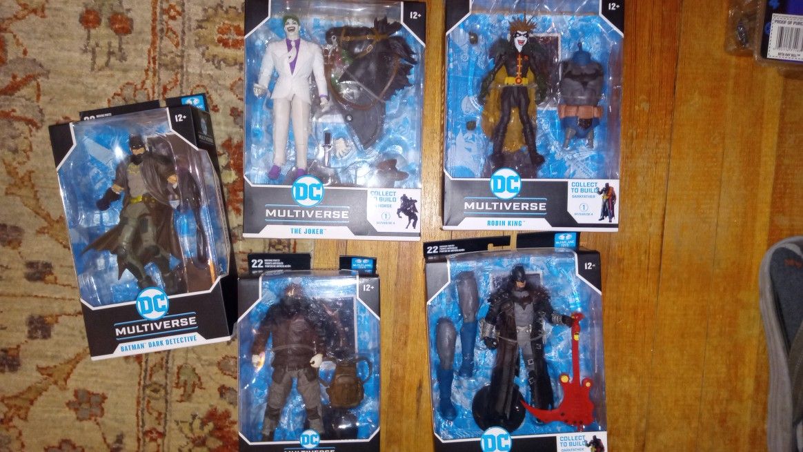 Dc Multiverse Action Figures Lot Of 5 New And Unopened