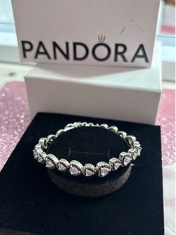 Heart Halo pandora tennis bracelet