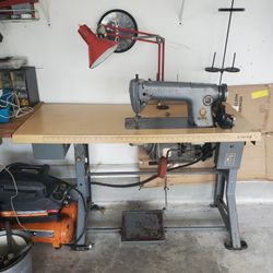 Singer 251-12 Industrial Sewing Machine with Table & Motor
