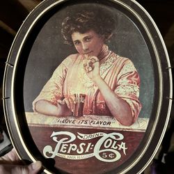 Pepsi Cola Oval Tin Tray