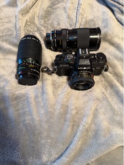 35 mm film camera and lens
