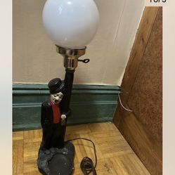  Vintage Esco Chalkware Charlie Chaplain Lamp