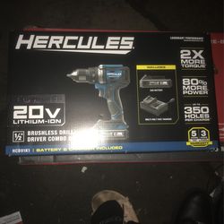 Hercules Brushless 20v Lithium Driver Combo Kit