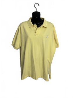 Polo Ralph Lauren Yellow Short Sleeve Polo Shirt Men's XL