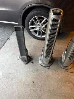$40  two tower fans and one heater