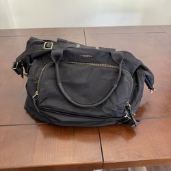 TUMI black nylon weekender/duffel