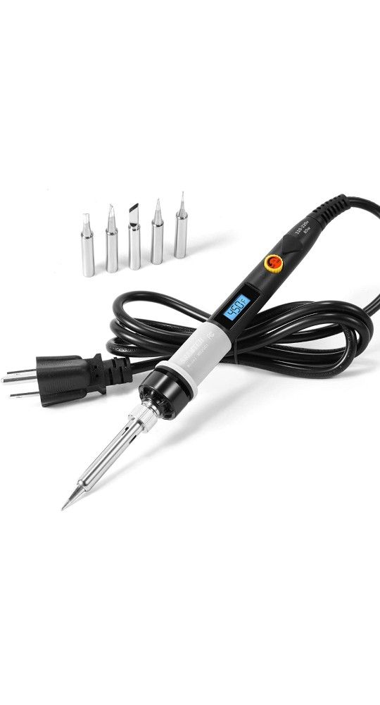 Soldering Iron Kit Electronics ,80W Digital LCD Display Welding Iron (392℉ - 842℉) With On / Off Switch And Temperature Adjustable,