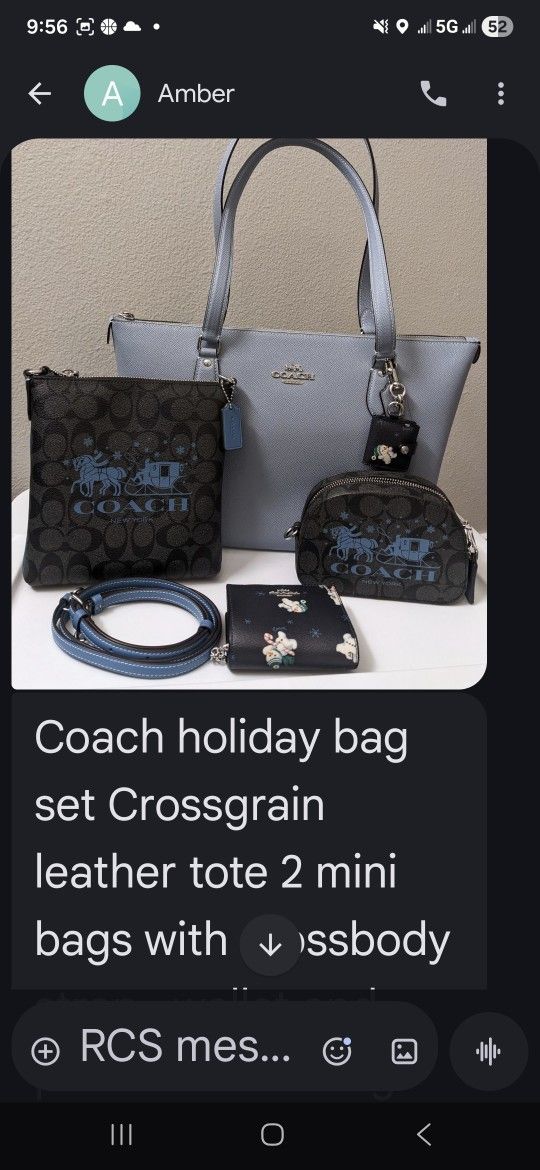 Coach Holiday Bag Set