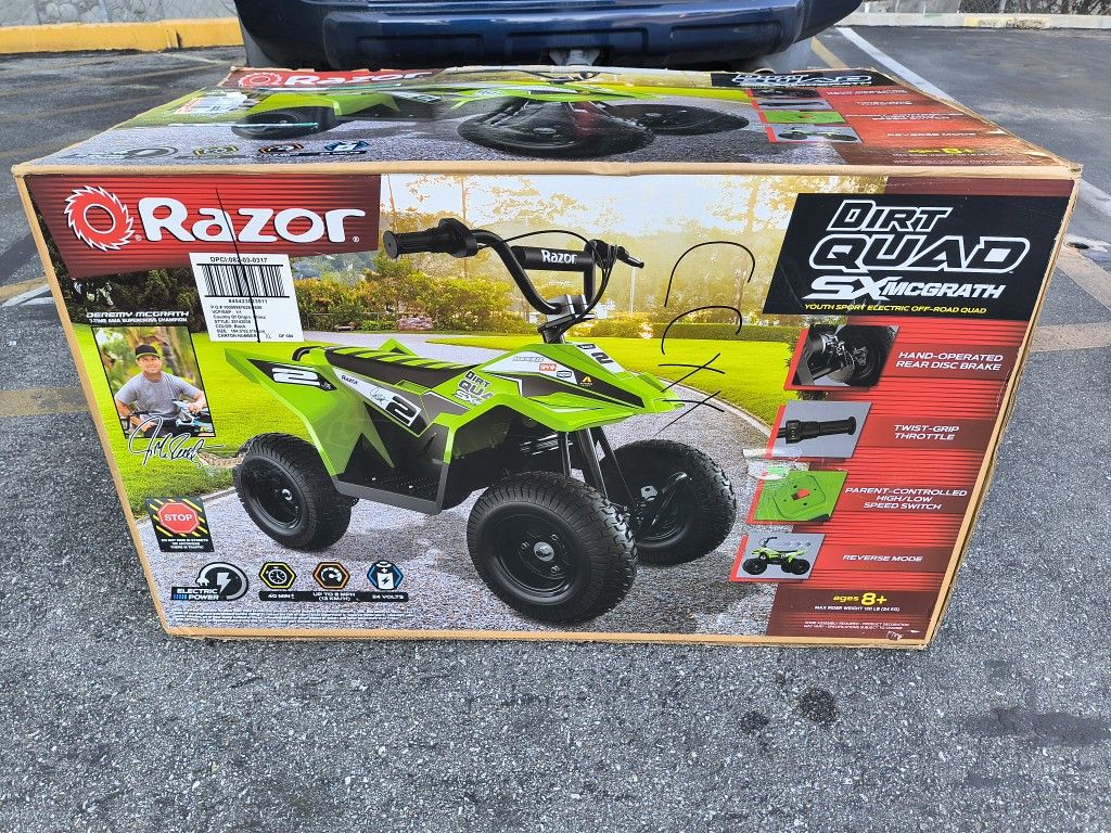 Razor 24V Dirt Quad SX McGrath Powered Ride On Green