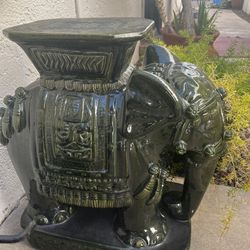 (2)Ceramic Elephant End Tables 